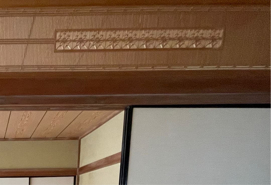 欄間　らんま　ガラス付き　diy 和室　茶色　アンティーク　昭和