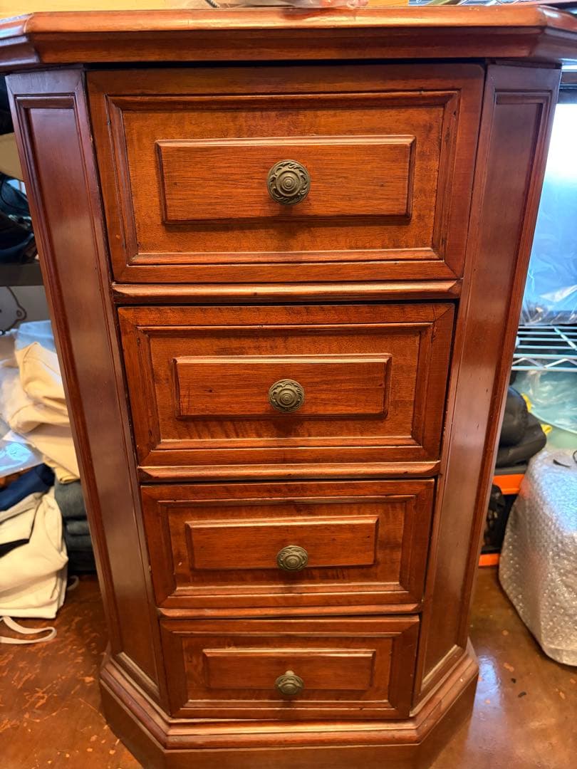 クラシックスタイル木製チェスト 4段