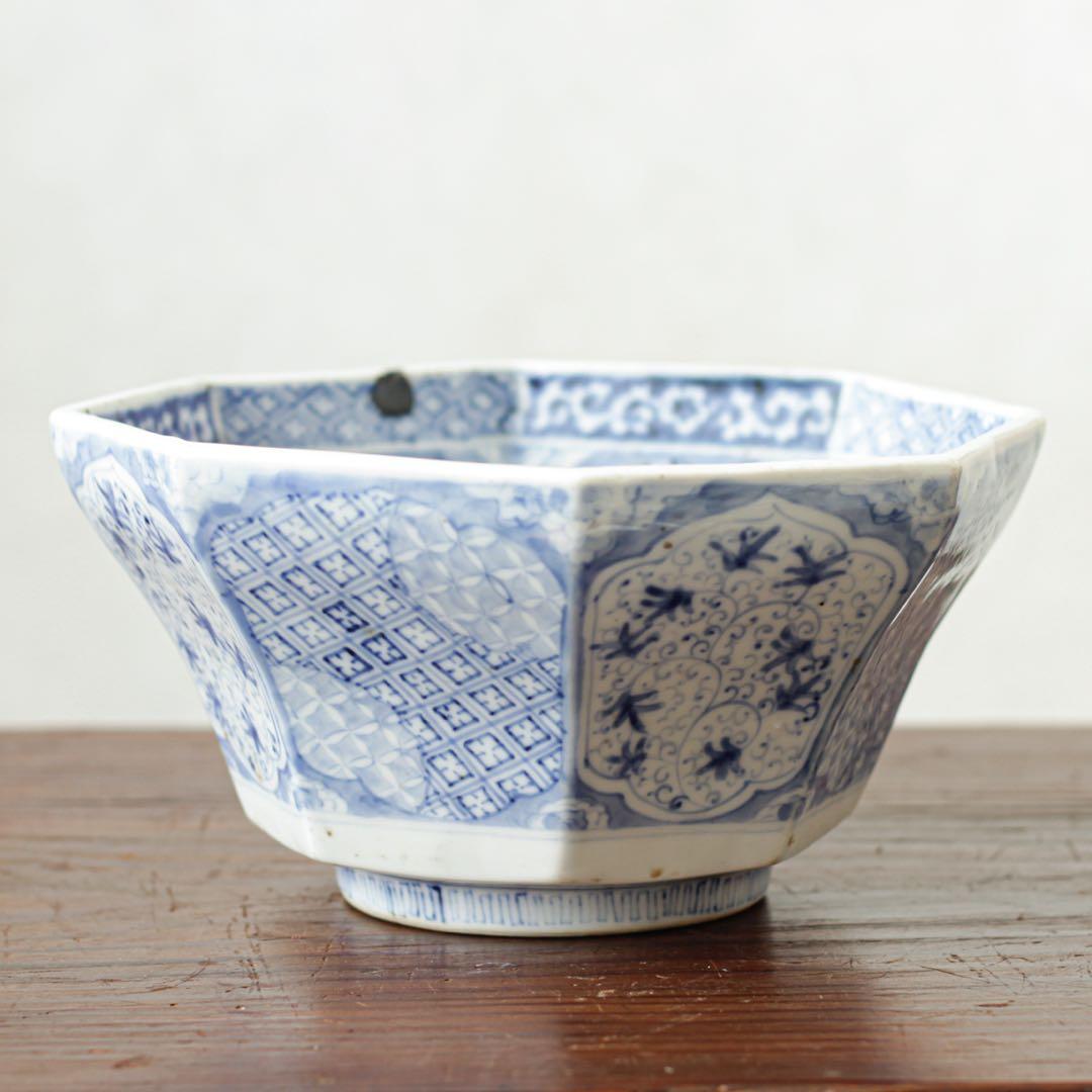 古伊万里 伊万里 江戸 後期 八角 鉢 染付 金継ぎ 材料 - メルカリ