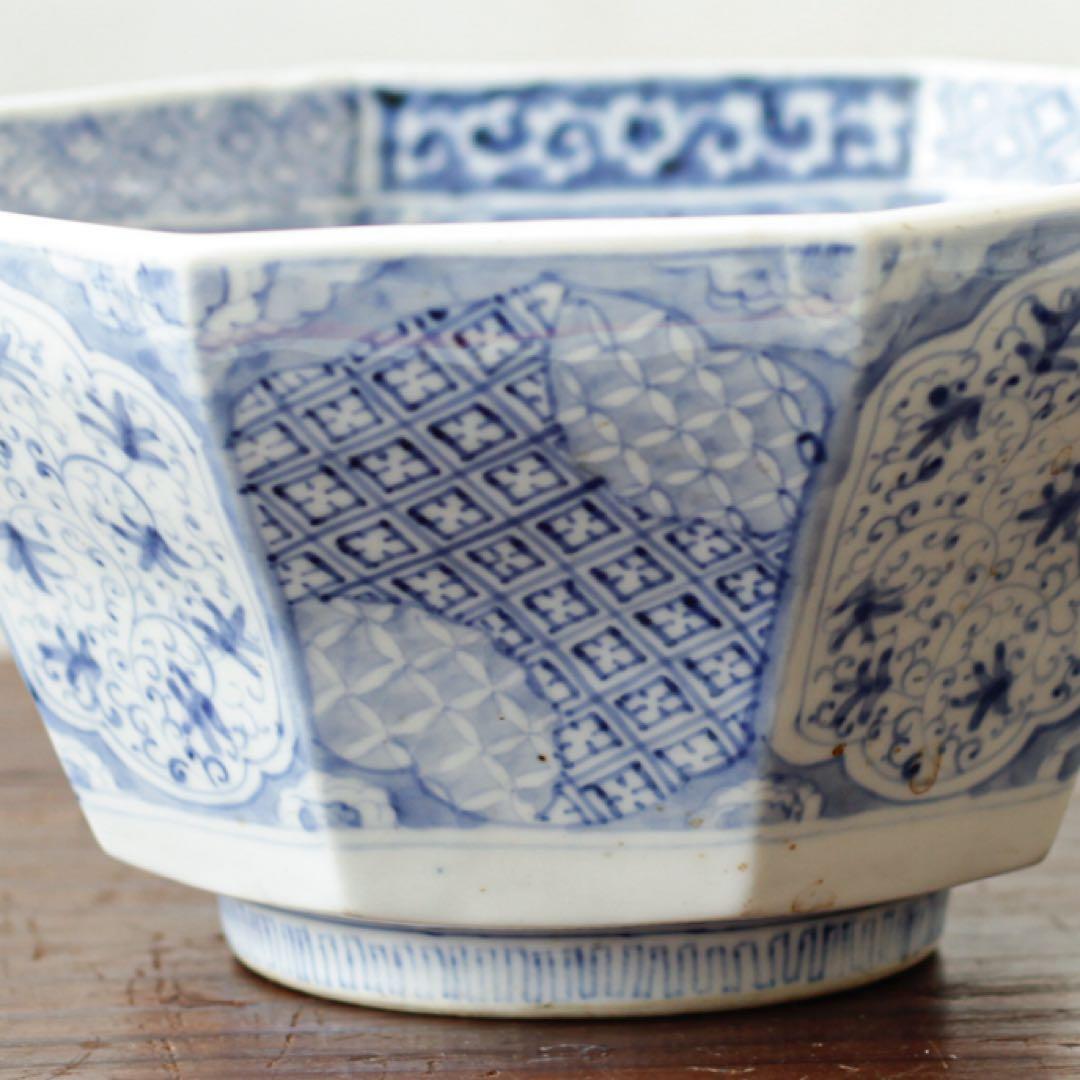 古伊万里 伊万里 江戸 後期 八角 鉢 染付 金継ぎ 材料 - メルカリ