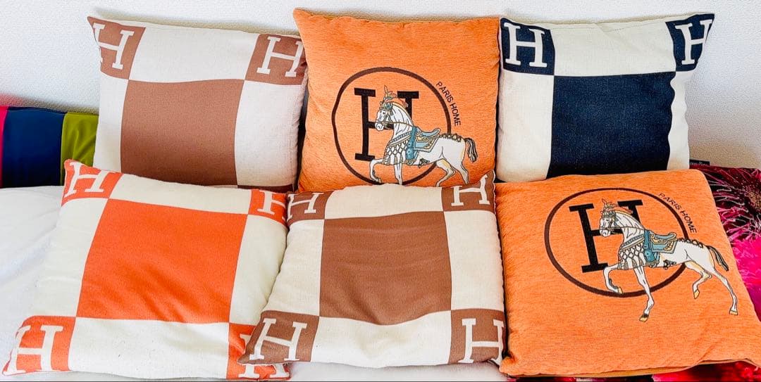 クッションカバー♡馬柄♡6枚まとめ売り♡45×45センチ♡