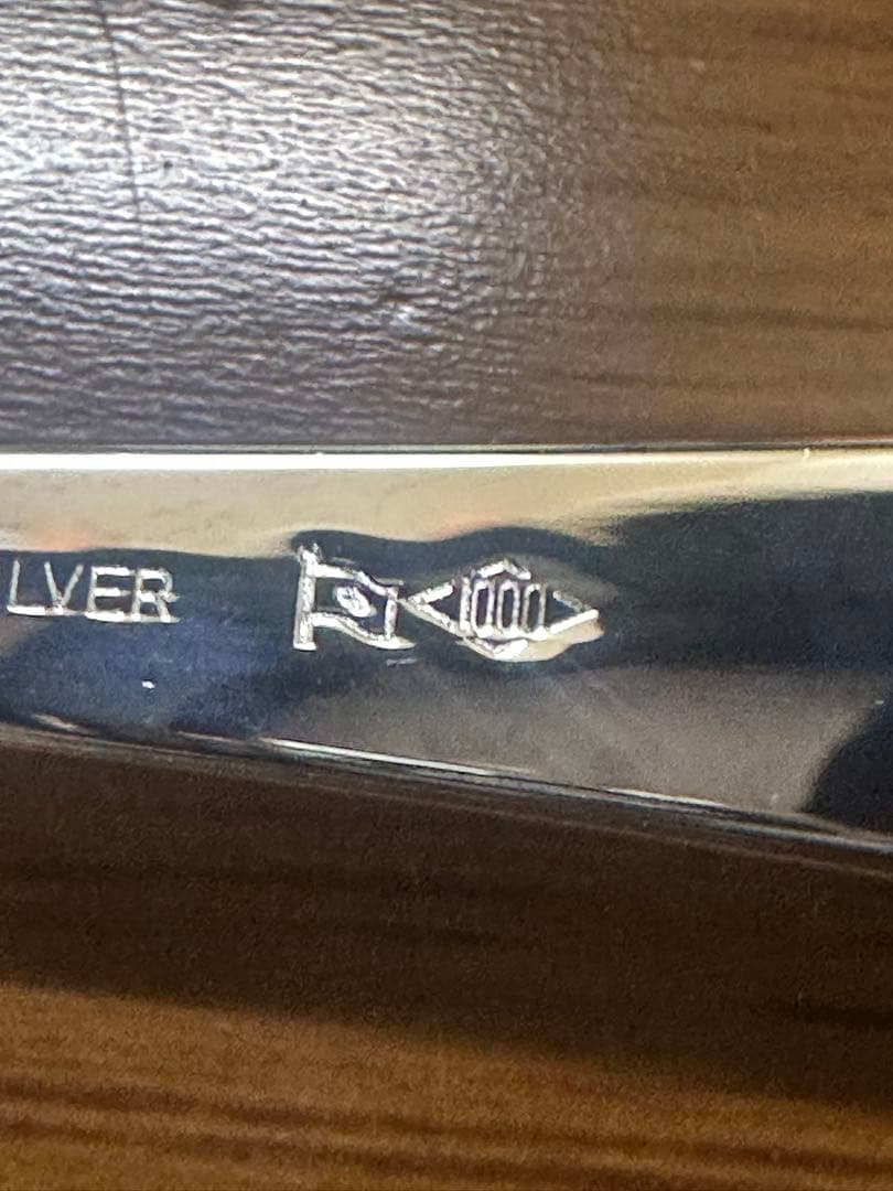 ラッキーウッド　純銀スプーン ※造幣局品位検定極印入