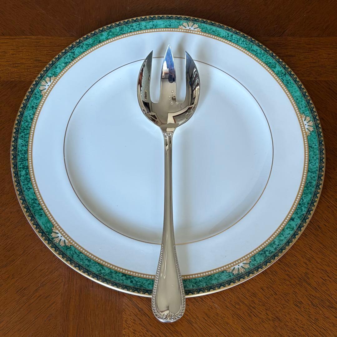 【パリオーダー　美品】クリストフルシルバー★リュバン★サラダサービング2本セット