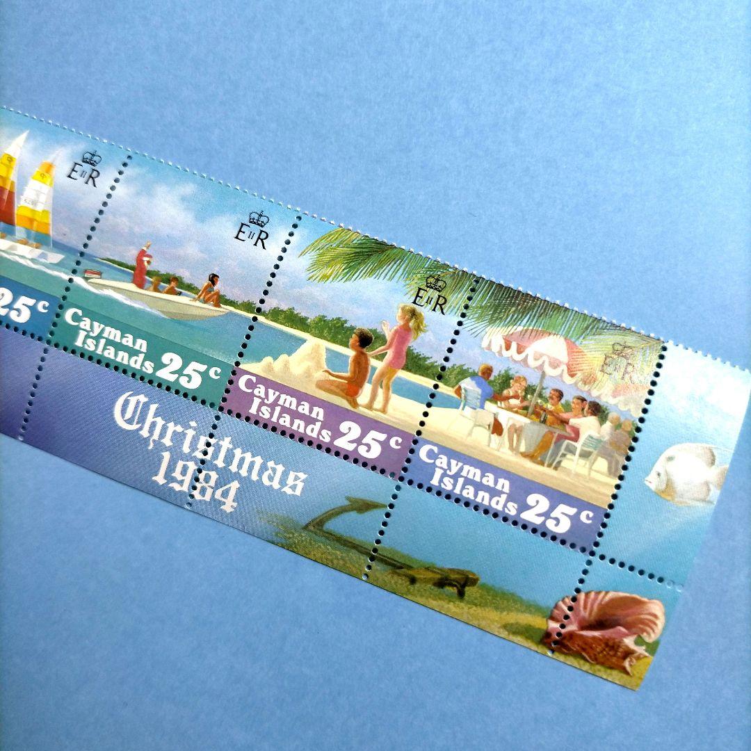 2980 外国切手 ケイマン諸島のビーチアクティビティ 休暇 海遊び 4連刷