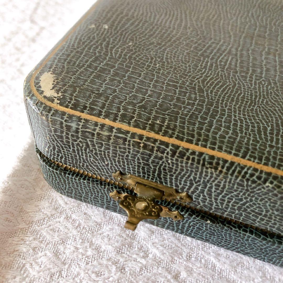 アンティークサービング フォーク&スプーンセット 箱付き アンティークカトラリー