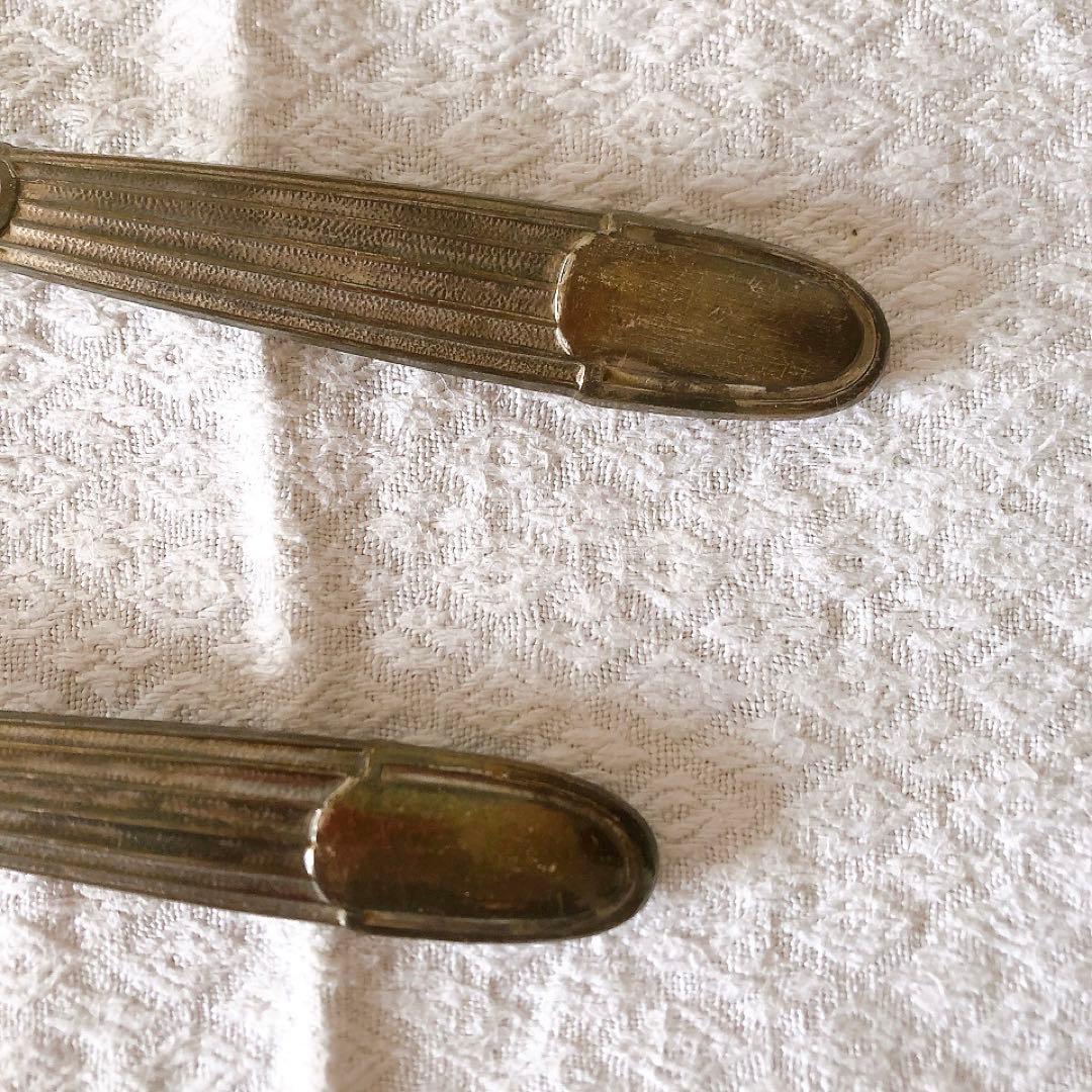 アンティークサービング フォーク&スプーンセット 箱付き アンティークカトラリー