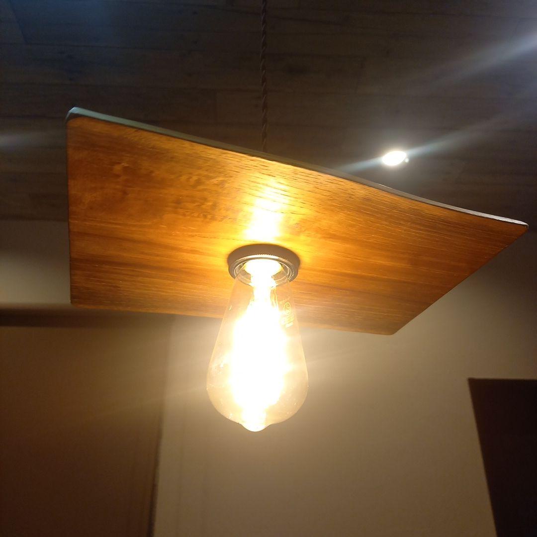 無垢材　耳つき　天然板(中) M ペンダントライト　　#1