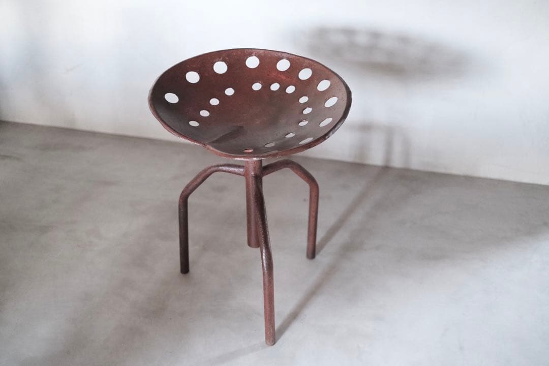 ビンテージ アイアン トラクタースツールアンティークアメリカインダストリアル椅子