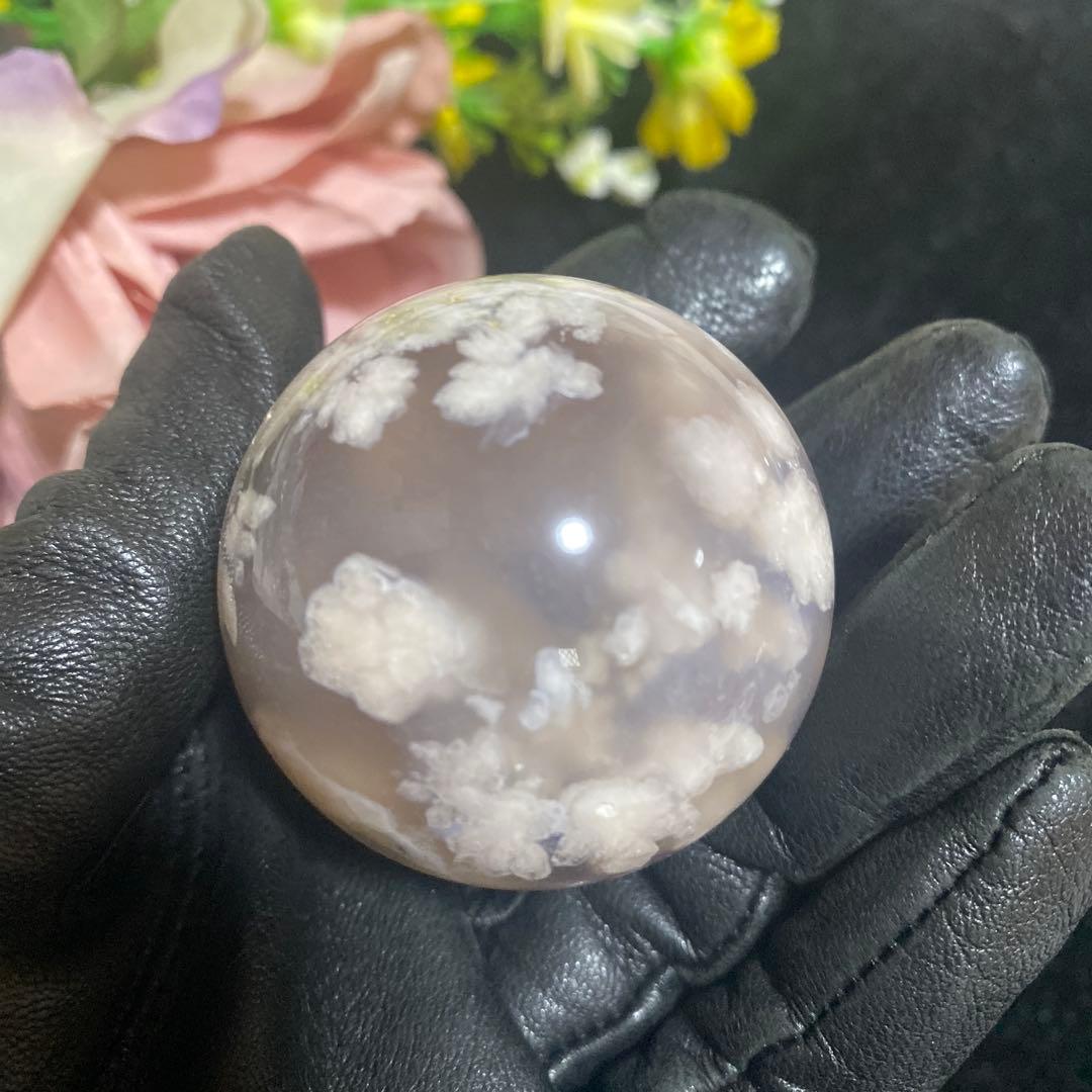 グリーン桜瑪瑙 スフィア 45.3mm