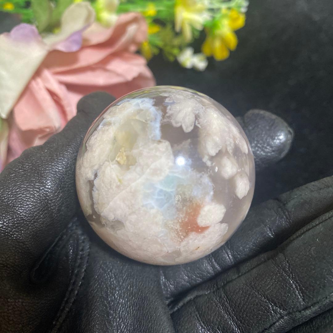 グリーン桜瑪瑙 スフィア 45.3mm