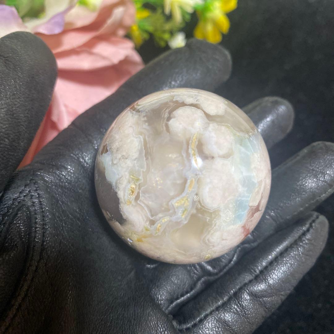 グリーン桜瑪瑙 スフィア 45.3mm