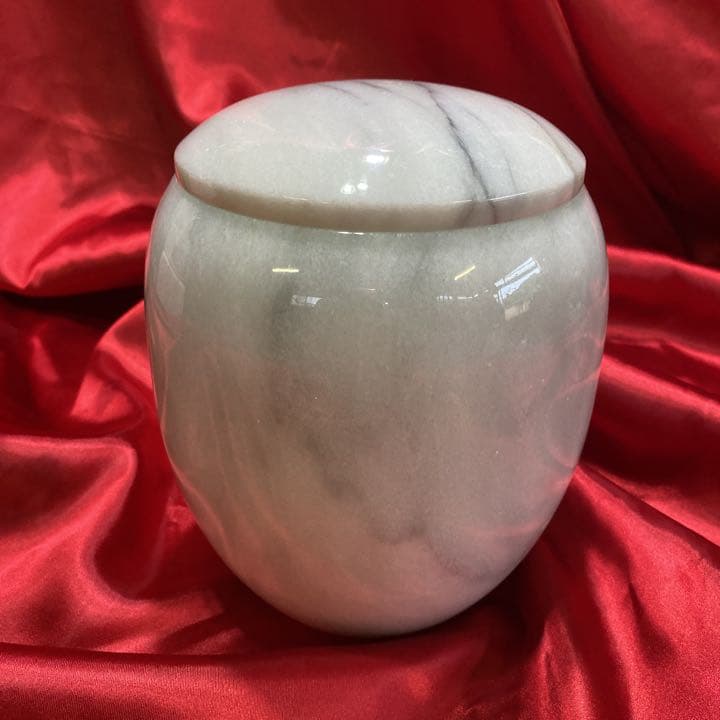 調味料壺　大理石　蓋付き壺　6寸