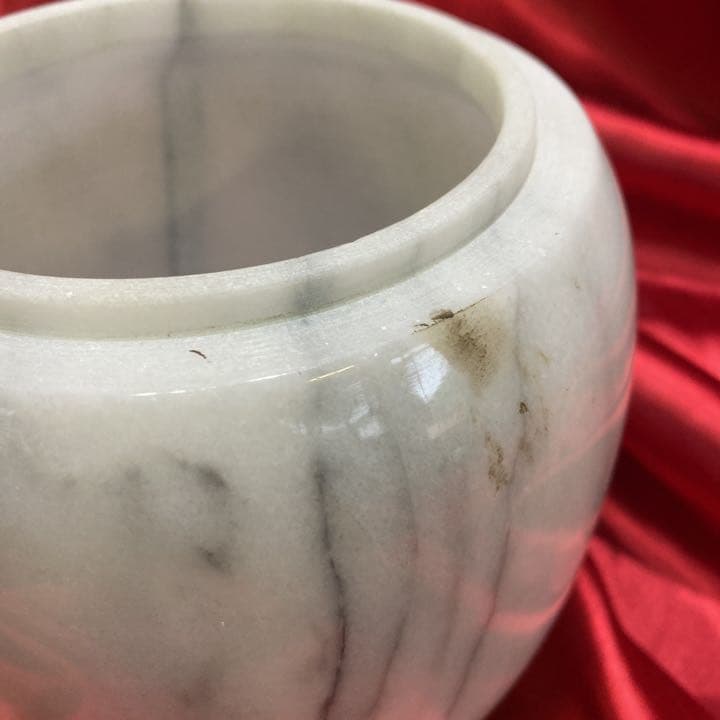 調味料壺　大理石　蓋付き壺　6寸