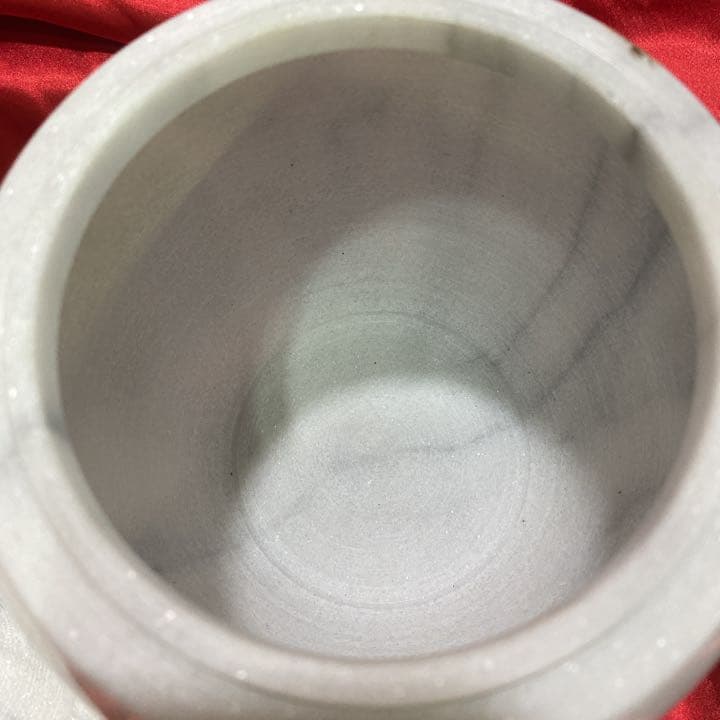 調味料壺　大理石　蓋付き壺　6寸