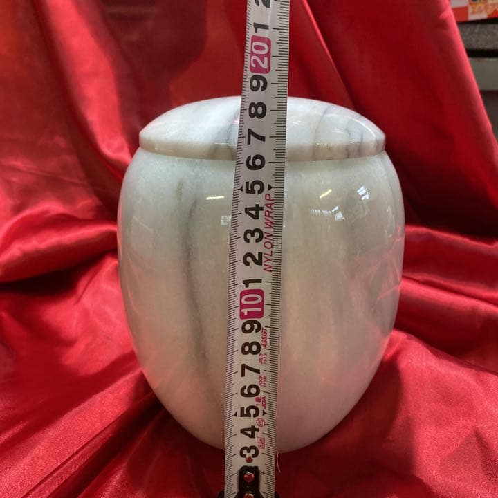 調味料壺　大理石　蓋付き壺　6寸