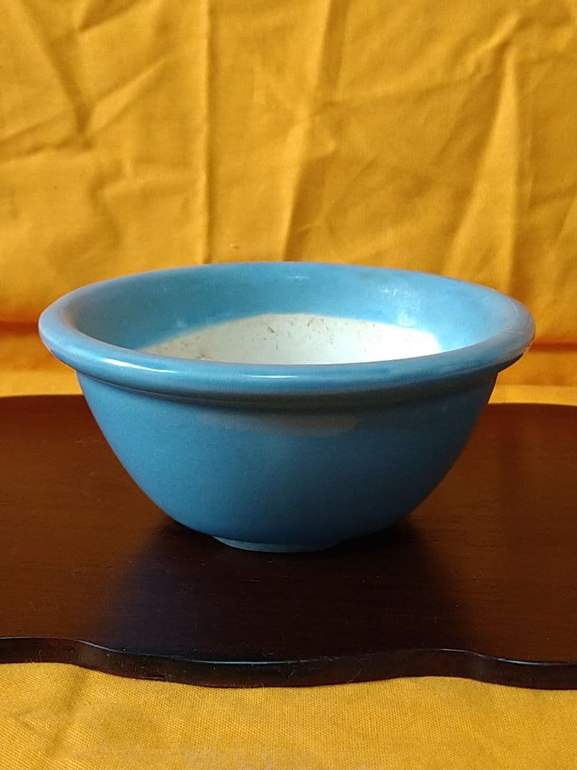 盆栽鉢　小品鉢　均窯外縁丸鉢