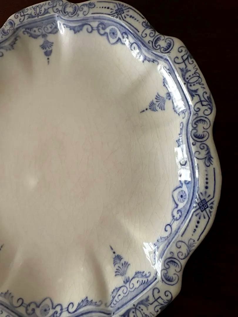 レア エミールブルジョワ アンティークプレート 22.5cm 10角形