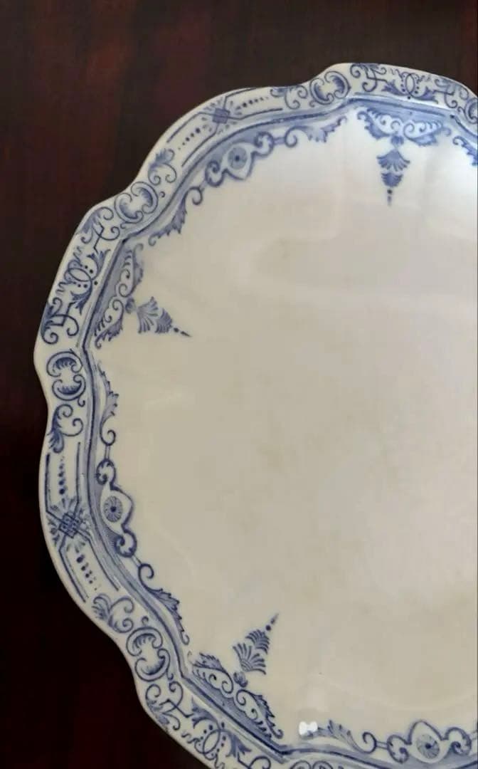 レア エミールブルジョワ アンティークプレート 22.5cm 10角形