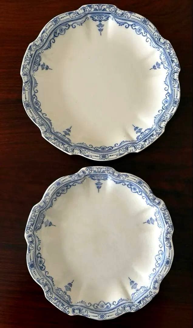 レア エミールブルジョワ アンティークプレート 22.5cm 10角形