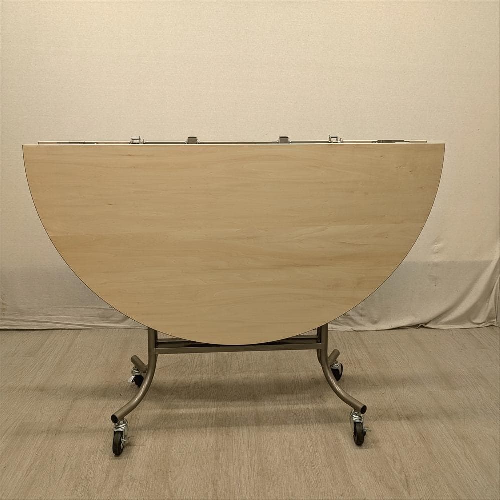 美品　直径150　フライトテーブル　折り畳み　円テーブル　会議　レセプション　A