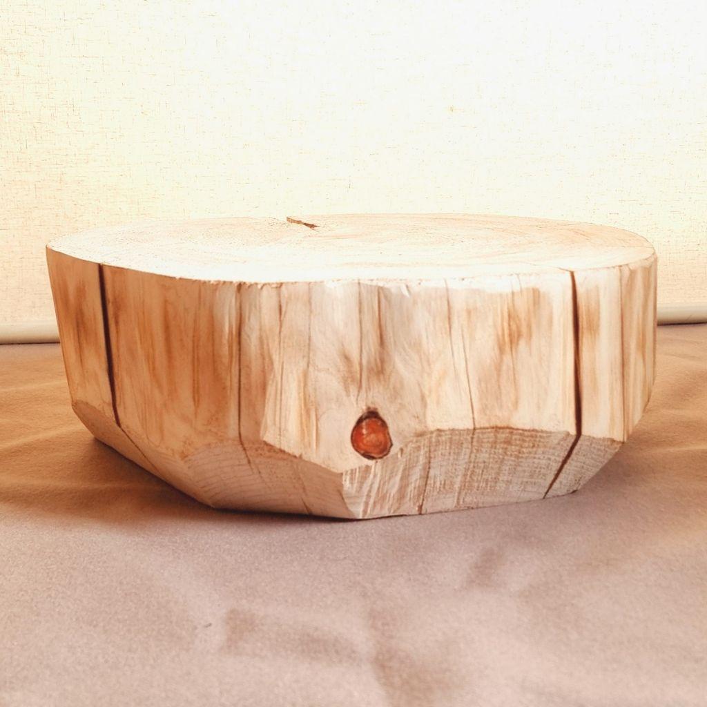 セール品 天然アロマ ひのきテーブル 飾り台 無垢無塗装 オーガニック 炙り