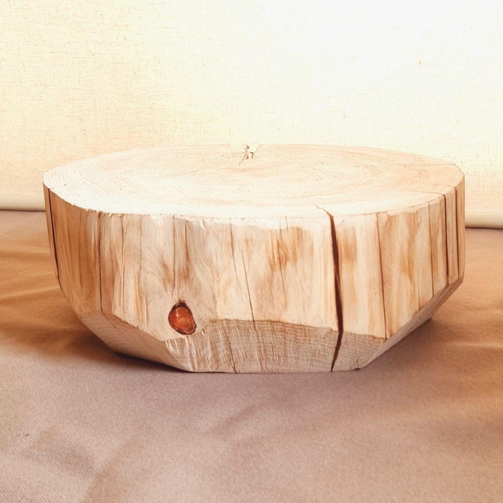 セール品 天然アロマ ひのきテーブル 飾り台 無垢無塗装 オーガニック 炙り