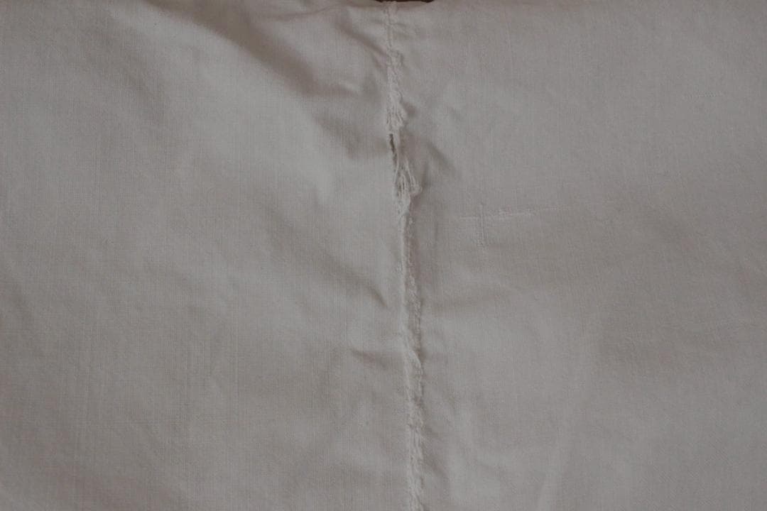 フランスアンティークイニシャル“FB”シーツモノグラム刺繍