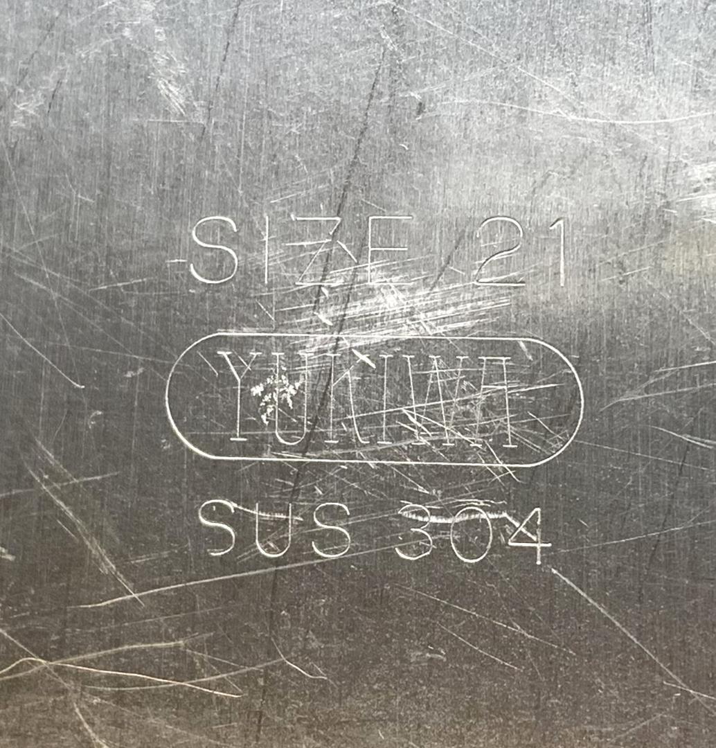 ユキワ 18-8ステンレス 角深型キッチンポット 5個セット 手・目盛・蓋付 ②