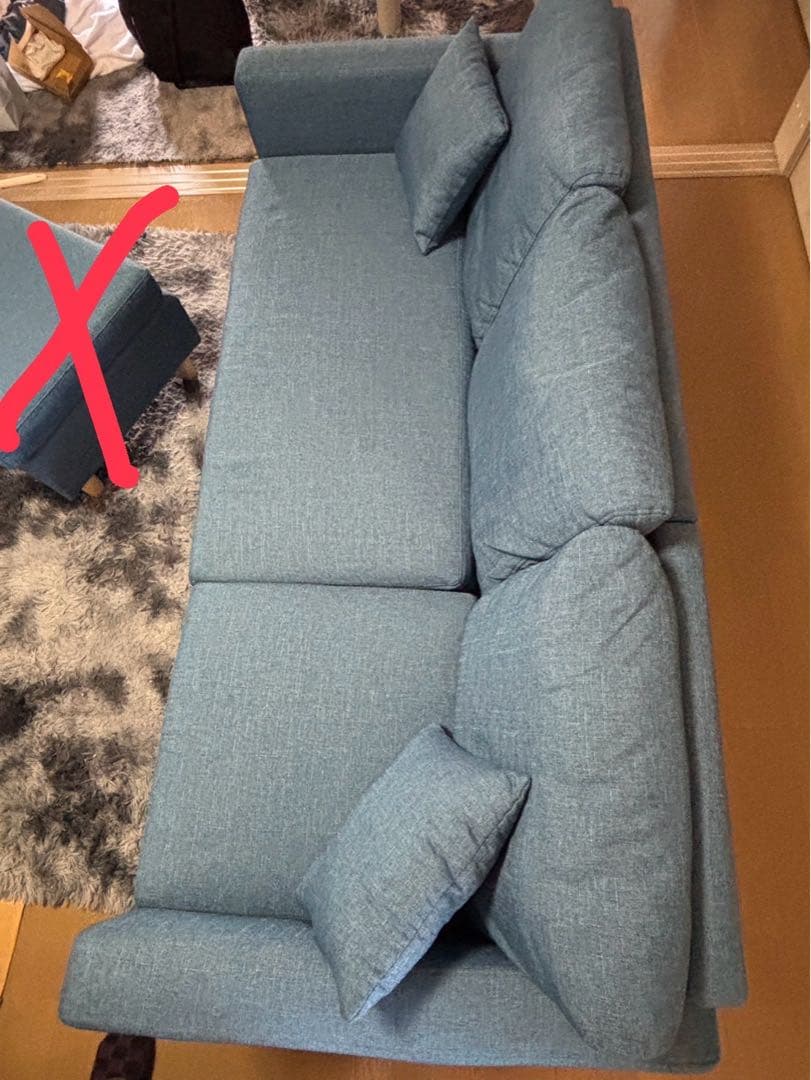 【5/25〆切】モダンデコ カウチソファ 3人掛け※オットマン別売り