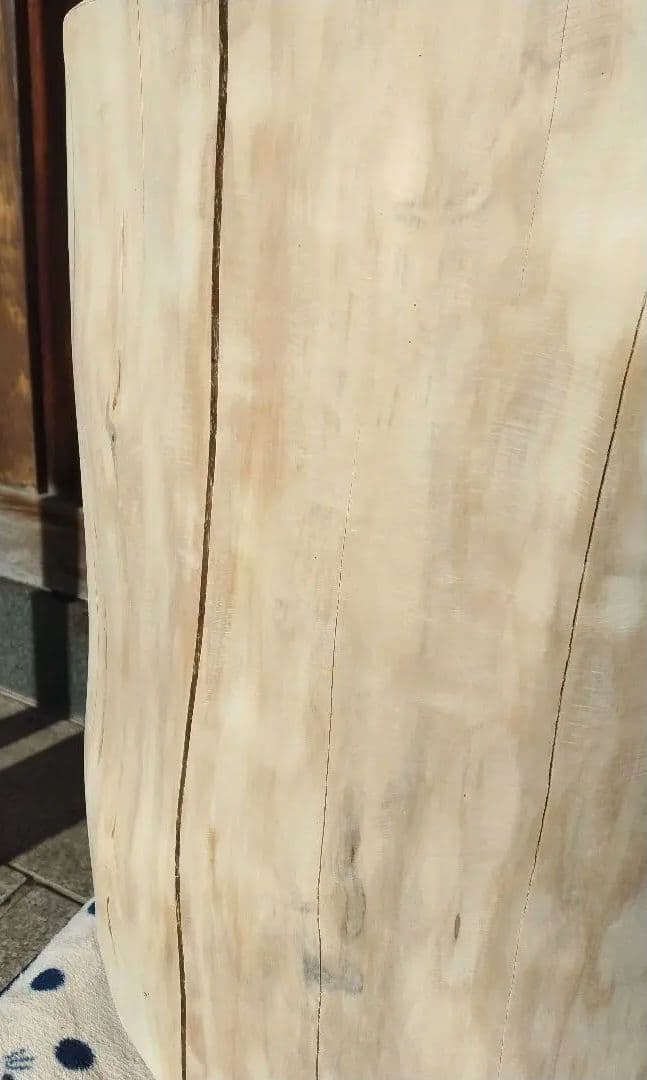 【H-102】 ヒノキ　檜　丸太　椅子　イス　テーブル　花台　飾り台　送料無料