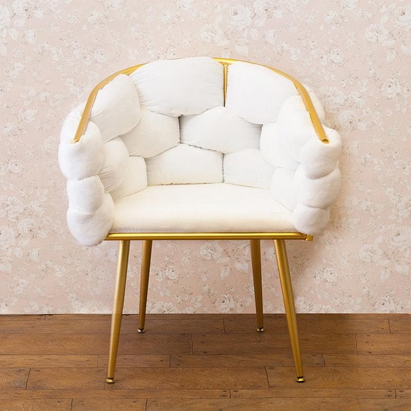 ★フラッフィーチェア マーヴェラス スツール ベルベット 家具 腰掛 ホワイト