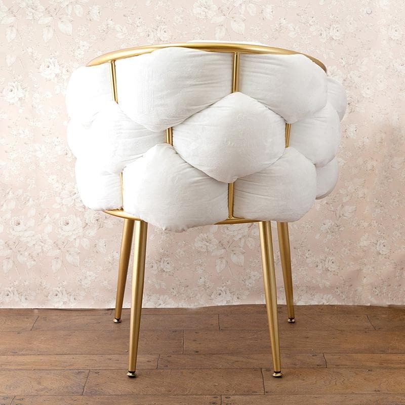 ★フラッフィーチェア マーヴェラス スツール ベルベット 家具 腰掛 ホワイト