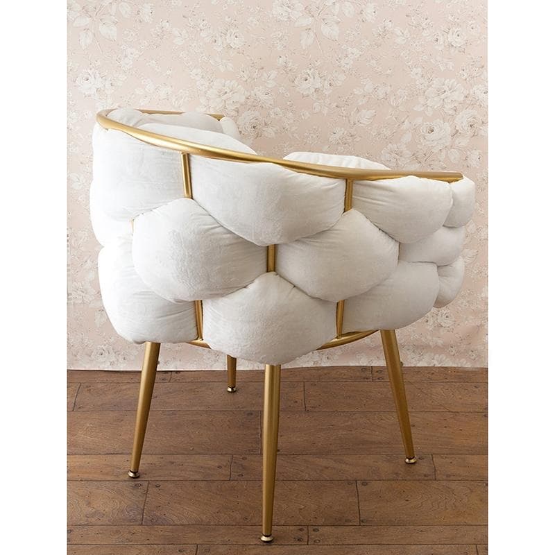 ★フラッフィーチェア マーヴェラス スツール ベルベット 家具 腰掛 ホワイト