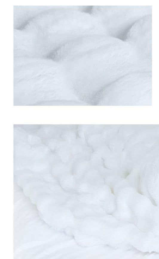 稀少な真っ白スノーホワイト ファー ブランケット毛布 モコモコ