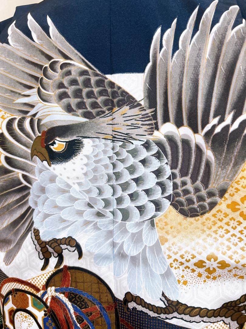 簡単袴セット♡七五三　5歳　男の子　セット　一式　紺色系　鷹