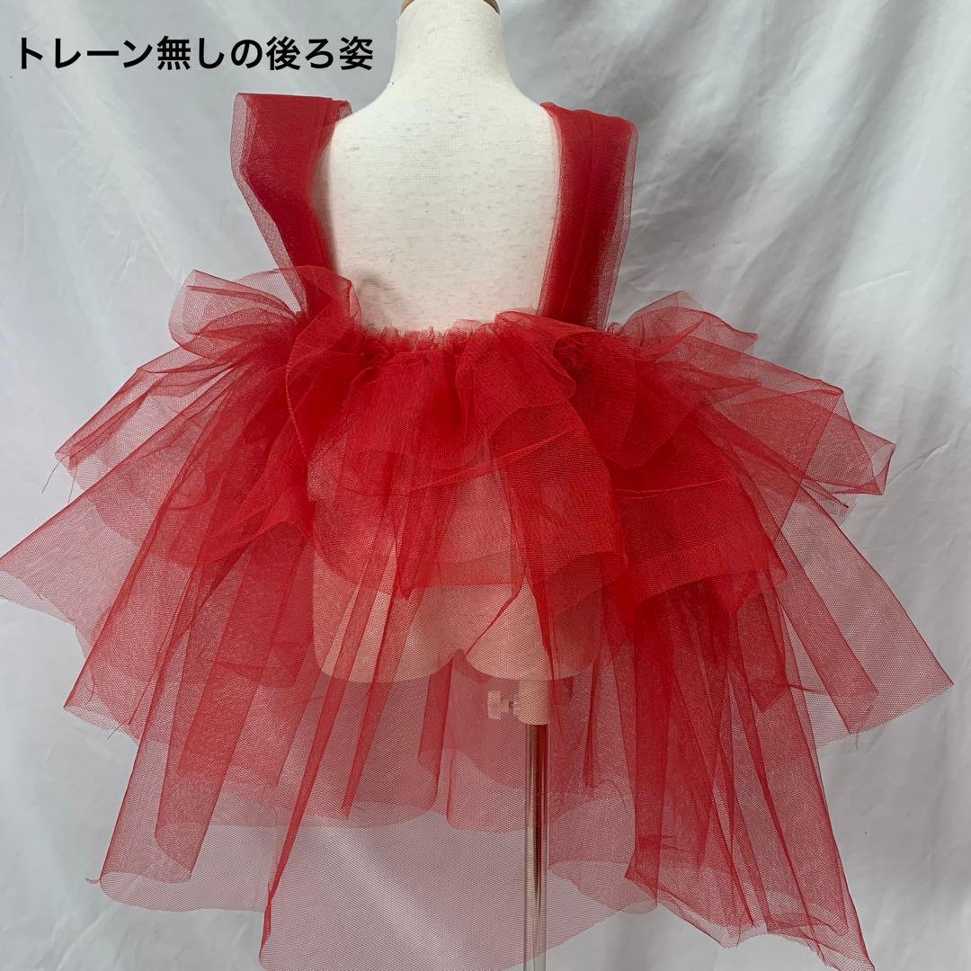 506ag87、チュールエプロン、トレーン付き◎七五三 三歳 アンティーク着物