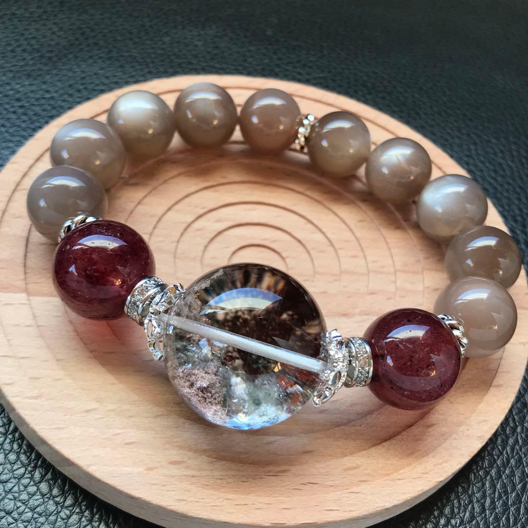 ガーデンクォーツ大玉ブレス❣️16.6cm