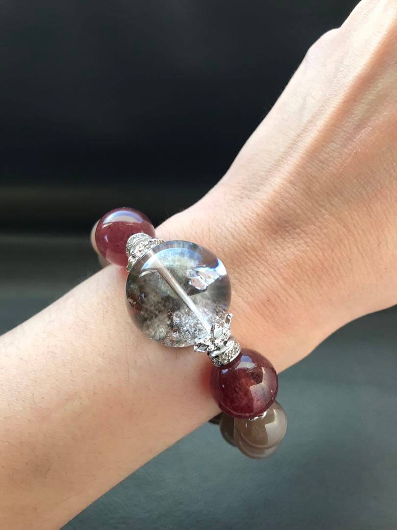 ガーデンクォーツ大玉ブレス❣️16.6cm