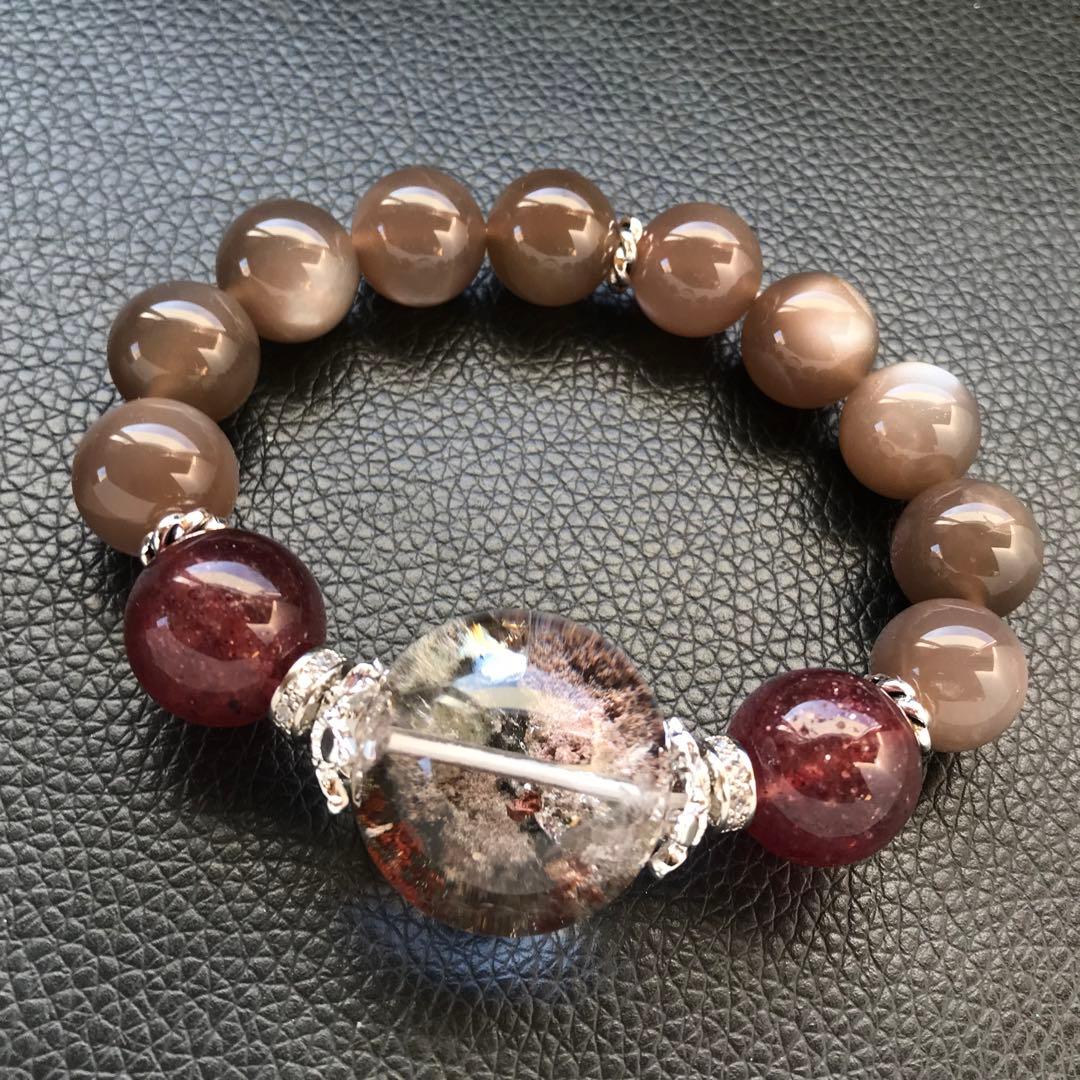 ガーデンクォーツ大玉ブレス❣️16.6cm