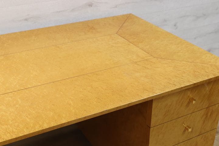 GMEK529○IDC大塚家具 スプレンダー バーズアイメープル 両袖机 書斎机