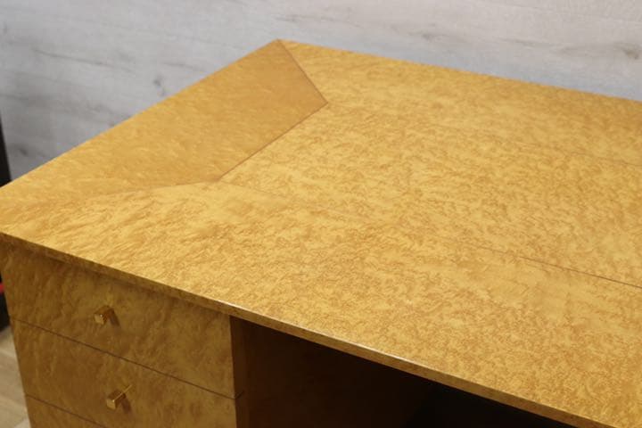 GMEK529○IDC大塚家具 スプレンダー バーズアイメープル 両袖机 書斎机