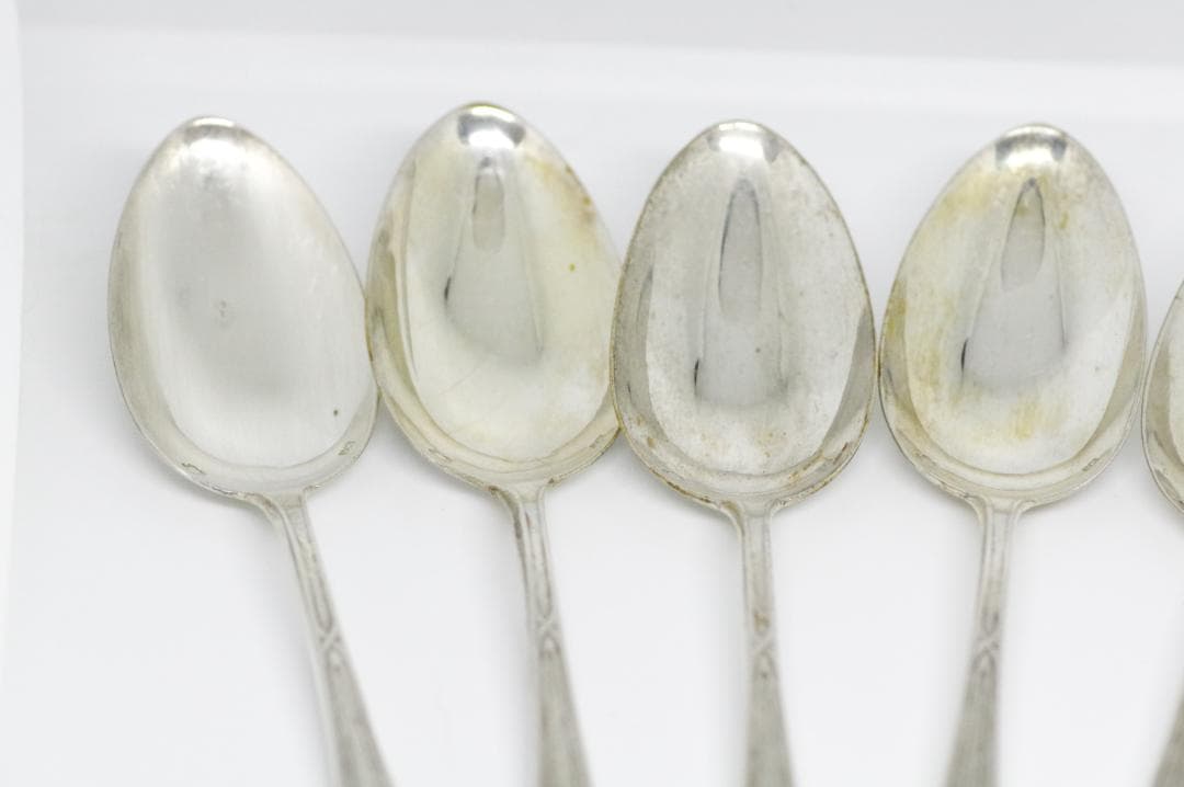 【超お得】No2【純銀・ソリッドシルバー】 6本セットスプーン