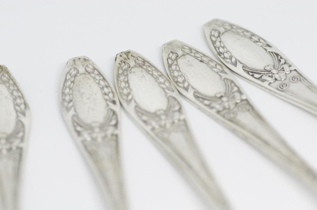 【超お得】No2【純銀・ソリッドシルバー】 6本セットスプーン