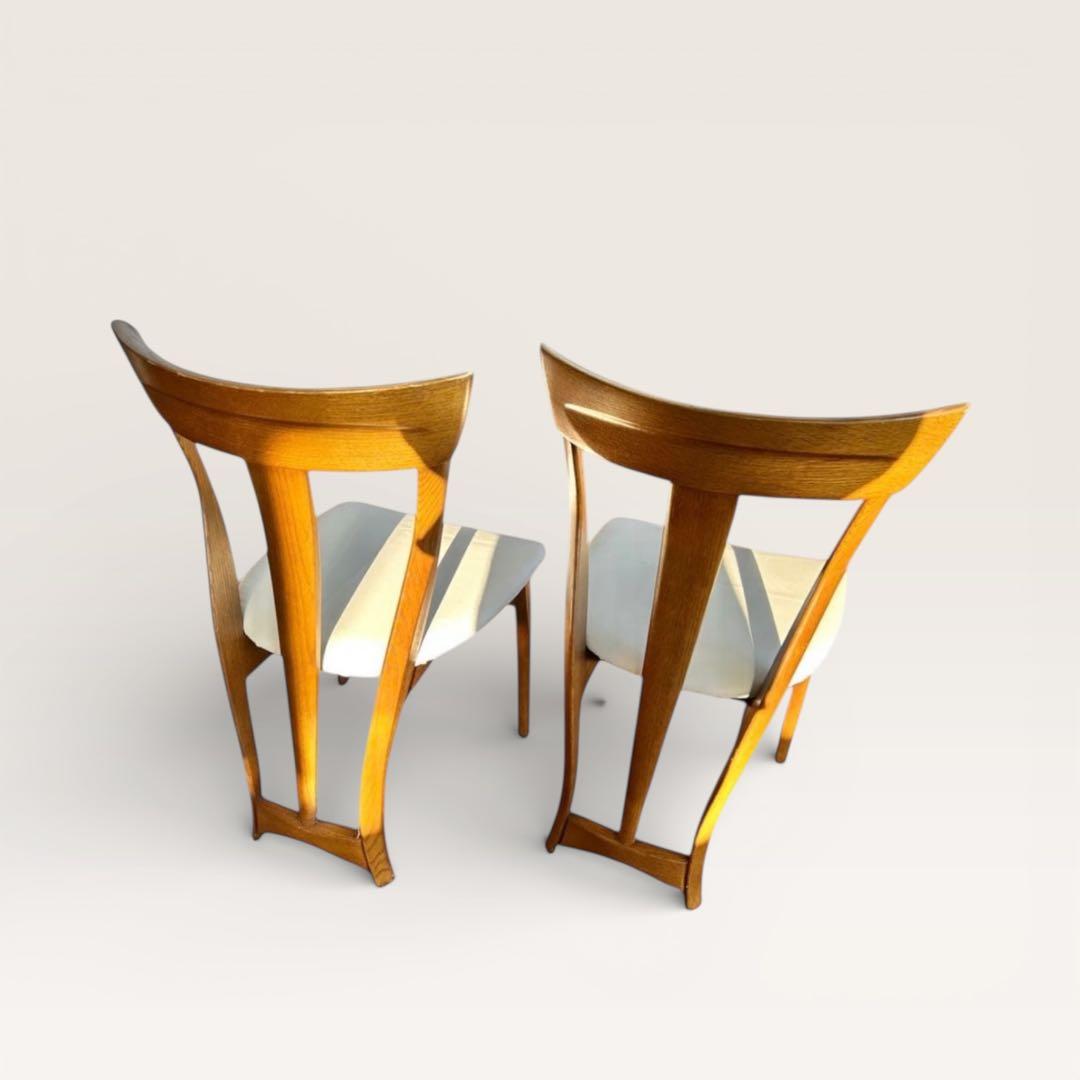 717 飛騨家具 シラカワ ダイニングチェア2脚 北欧 ナチュラル 美品