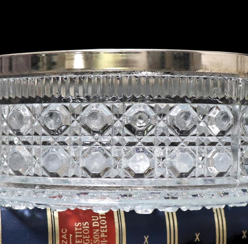 オールド・バカラ 名品 ディアマン・ピエーリー 2.2kg 希少型 大型 銀巻鉢