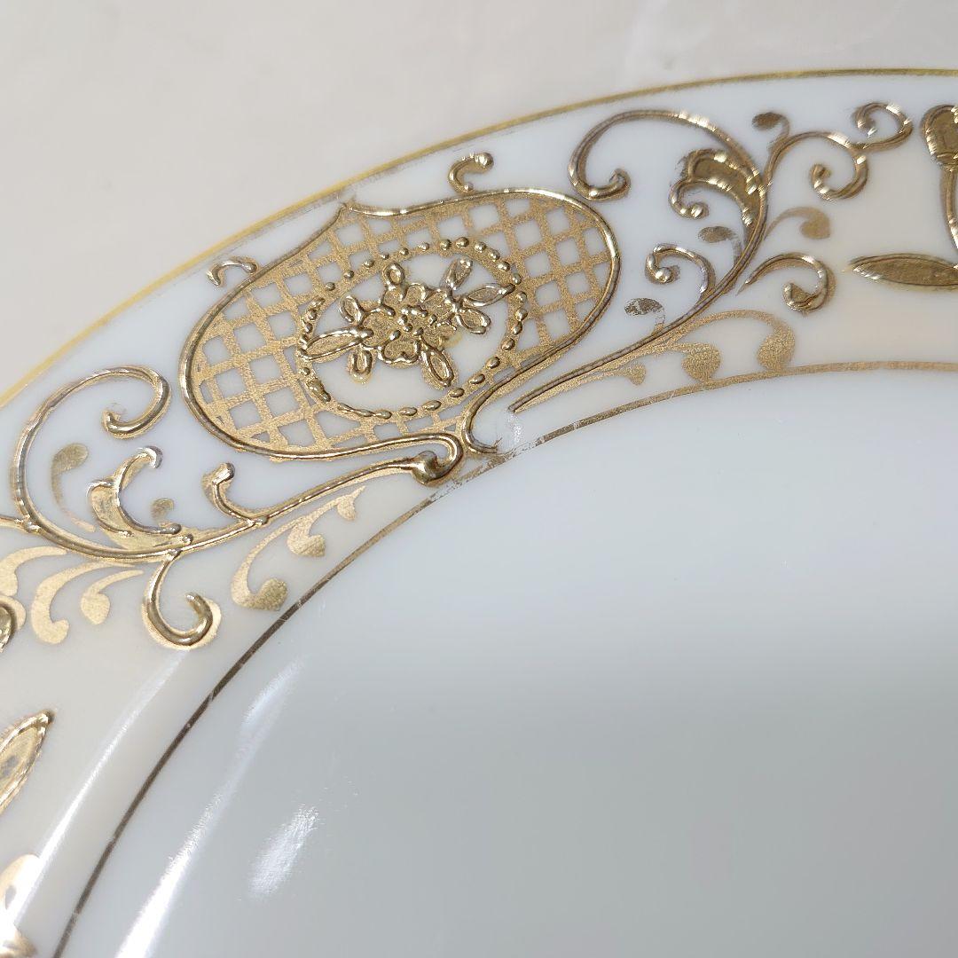 アンティーク オールドジャパン クリスマスボール ケーキ皿 4枚 ハンドペイント