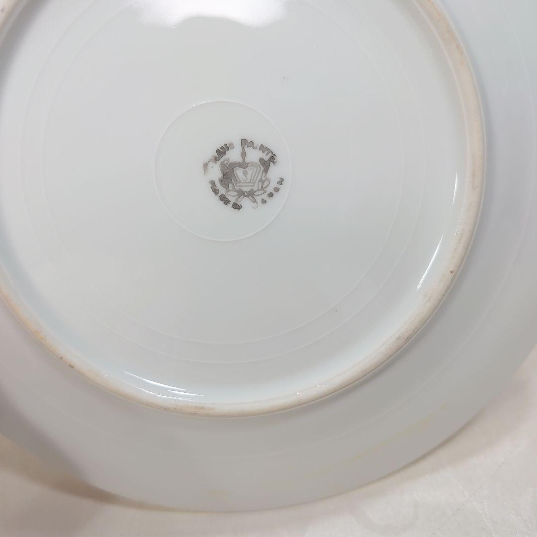 アンティーク オールドジャパン クリスマスボール ケーキ皿 4枚 ハンドペイント