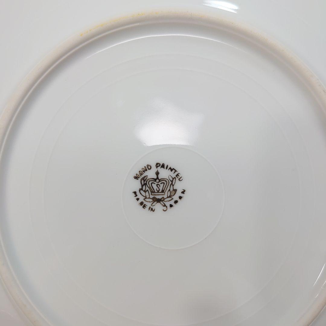 アンティーク オールドジャパン クリスマスボール ケーキ皿 4枚 ハンドペイント