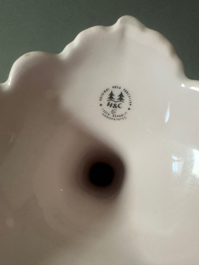 状態良好◇ショドフ　ホドフ　H &Ｃ◇ピンクポーセリン　コンポート皿　小さめ