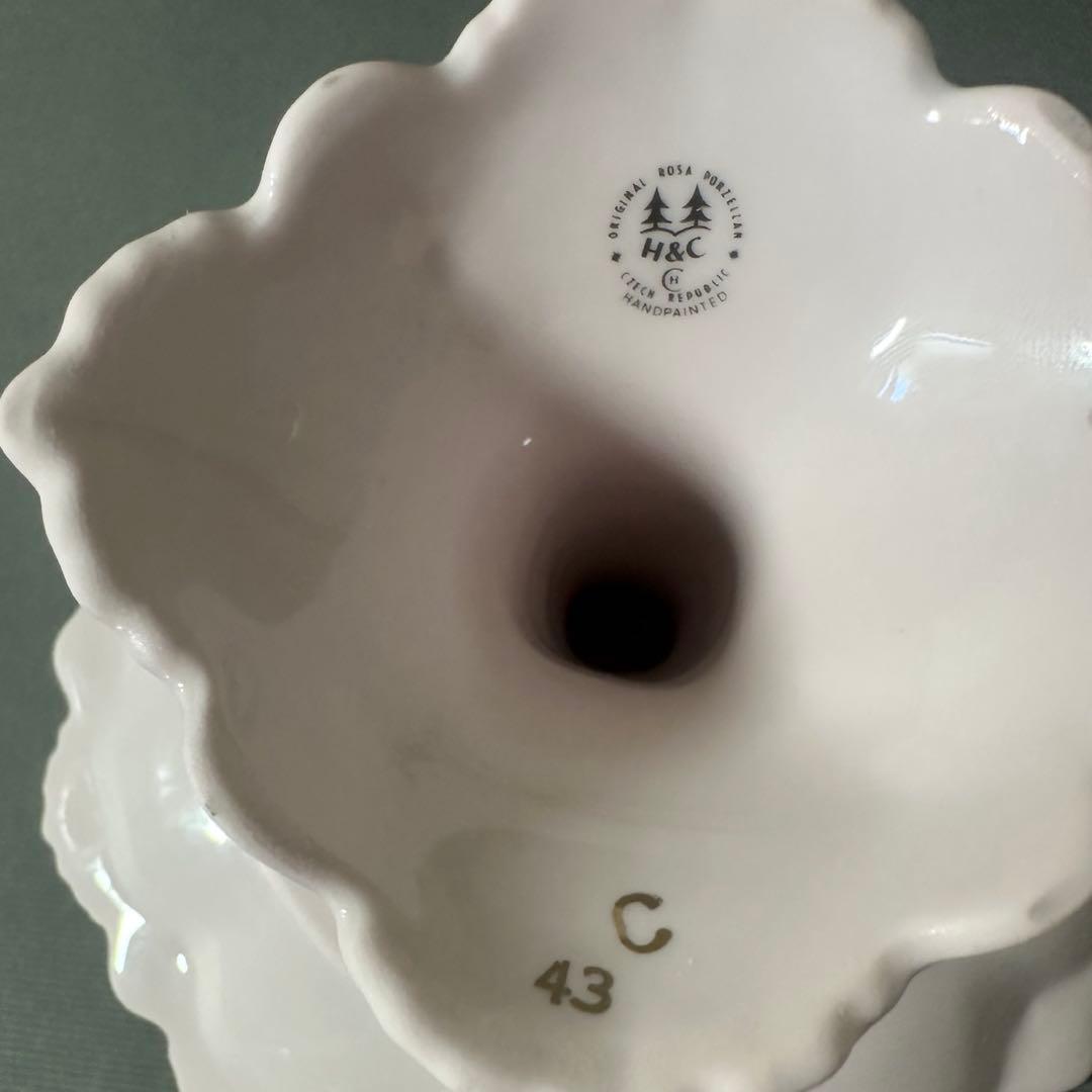 状態良好◇ショドフ　ホドフ　H &Ｃ◇ピンクポーセリン　コンポート皿　小さめ